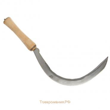 Серп «Травник», 10" (25.4 см), толщина лезвия 2 мм, рукоять дерево, Greengo