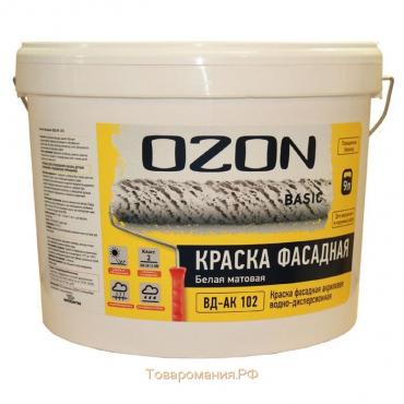 Краска фасадная OZON-Basic ВД-АК 111М акриловая 0,9 л (1,3 кг)