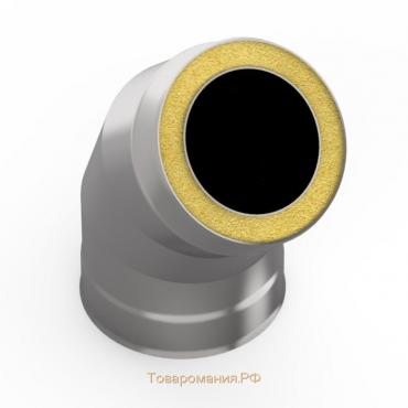 Сэндвич-отвод 135°, d 100 × 160 мм, нерж/оцинк, 0.5 мм/0.5 мм