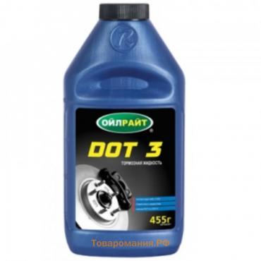 Жидкость тормозная, OILRIGHT DOT-3, 455 г