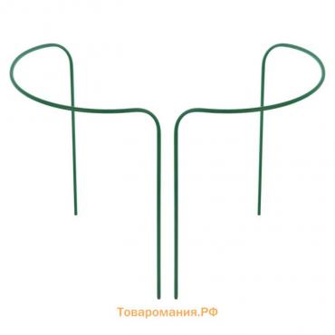Кустодержатель, d = 60 см, h = 90 см, ножка d = 1 см, металл, набор 2 шт., зелёный