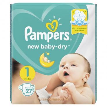 Подгузники Pampers New Baby-Dry (2-5 кг), 27 шт