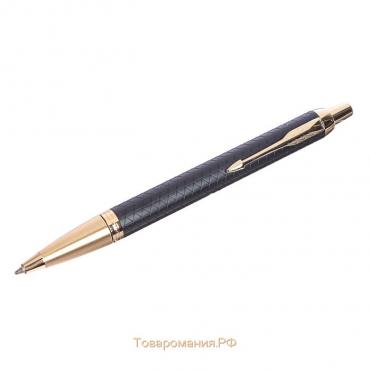 Ручка шариковая Parker IM Premium K323 Black GT M, корпус из нержавеющей стали, синие чернила (1931667)