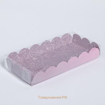 Коробка для печенья, кондитерская упаковка с PVC крышкой, Do what you love, 21 х 10.5 х 3 см