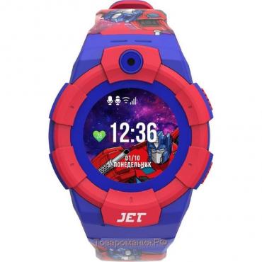 Смарт-часы Jet Kid Optimus Prime, 45мм, 1.44", сине-красный