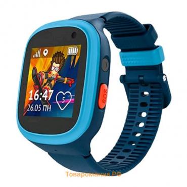 Смарт-часы Aimoto "Кнопка жизни" Ocean Lite 1,44", TFT, IP67, GPS, Android, iOS, синие