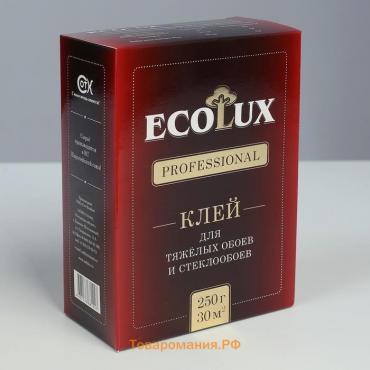 Клей обойный ECOLUX Professional, стеклообои, 250 г