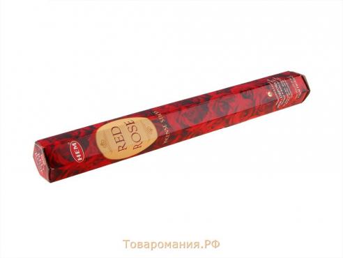 Благовония HEM "Red Rose. Красная роза", 20 палочек в упаковке, шестигранник