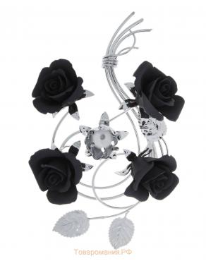 Подсвечник Black Flowers на одну свечу, 29 × 29 × 19 см