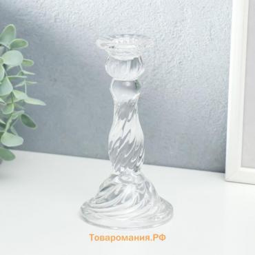 Подсвечник стекло на 1 свечу "Классика" прозрачный 16х8,5х8,5 см
