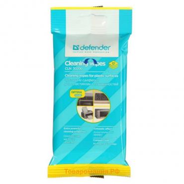 Салфетки чистящие для поверхностей, Defender Cleaning wipes, Optima, 20 штук в пакете с европодвесом