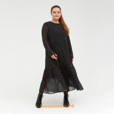 Платье женское миди MIST plus-size, р.58, черный