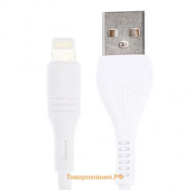 Кабель Borofone BX43, Lightning - USB, 2.4 А, 1 м, PVC оплётка, белый