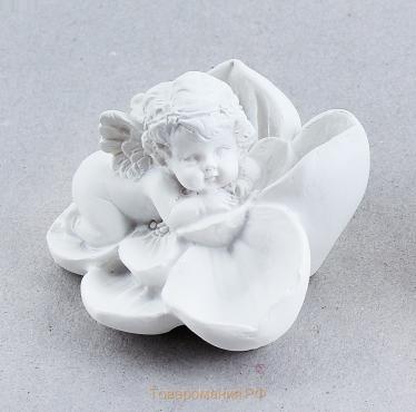 Сувенир "Ангелочек спящий в цветке" МИКС 3,5х5,5х5,5 см