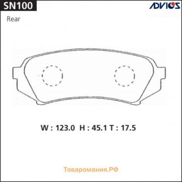 Дисковые тормозные колодки ADVICS SN100