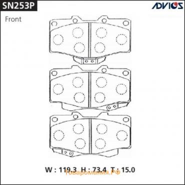 Дисковые тормозные колодки ADVICS SN253P