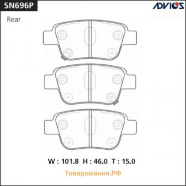 Дисковые тормозные колодки ADVICS SN696P