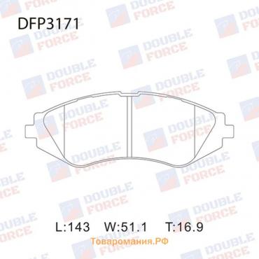 Колодки тормозные дисковые Double Force DFP3171