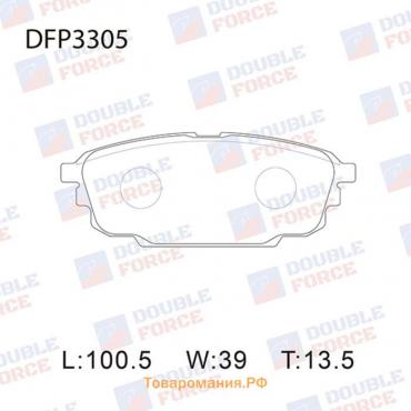 Колодки тормозные дисковые Double Force DFP3305