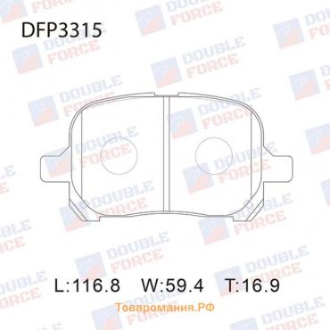 Колодки тормозные дисковые Double Force DFP3315