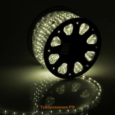 Световой шнур Lighting 11 мм, IP65, 100 м, 24 LED/м, 220 В, 2W, постоянное свечение, свечение тёплое белое