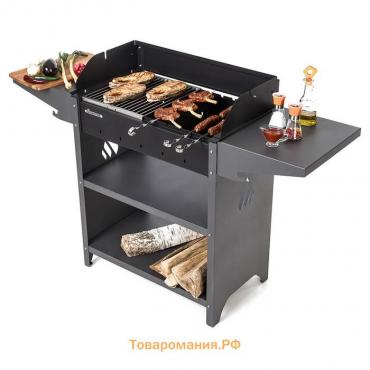 Мангал "Family Standart Grill FSG2000" 133,2 х 39,4 х 89,5 см, 2 мм, крышка, боковые полки