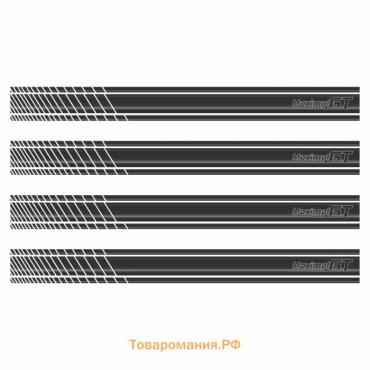 Наклейка-молдинг, вид №2, черный, 100 х 12 х 1 см, комплект 4 шт