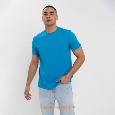 Футболка мужская MINAKU REGULAR FIT: цвет бирюза, р-р 52