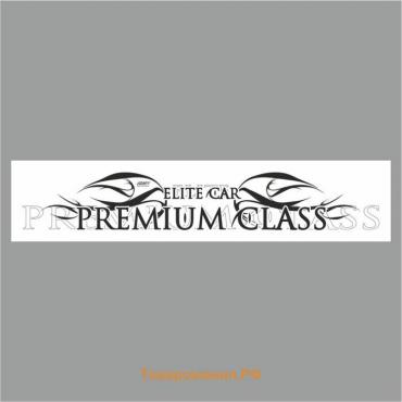 Полоса на лобовое стекло "PREMIUM CLASS", белая, 1200 х 270 мм