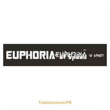 Полоса на лобовое стекло "EUPHORIA", черная, 1220 х 270 мм