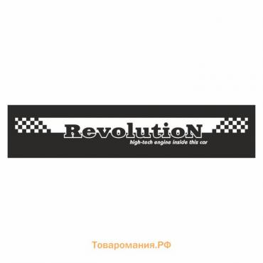 Полоса на лобовое стекло "REVOLUTION", черная, 1600 х 170 мм