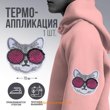 Термонаклейка «Кот», 6,8 х 6,8 см